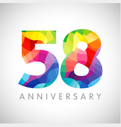 58 Anniversary Color Logo Concept