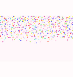 Colorful Falling Confetti Seamless Border Frame