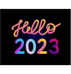 Happy New Year 2023 Future Metaverse Neon Text