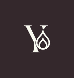 Aqua Drop Beauty Logo Letter Y