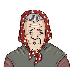 Cartoon Character - Old Woman Female Retired