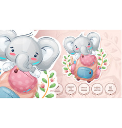 Elephant In The School - Cute Sticker