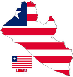 Liberia Map And Flag