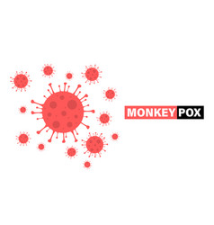 Monkey Pox Virus Banner In White Background