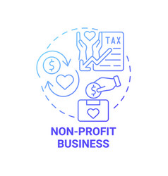 Non Profit Business Blue Gradient Concept Icon