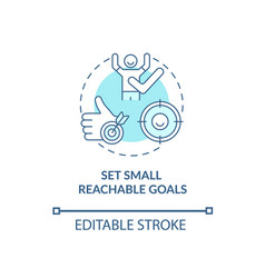 Set Small Reachable Goals Concept Icon