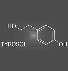 Tyrosol Molecule Skeletal Formula