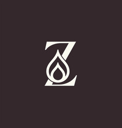 Aqua Drop Beauty Logo Letter Z