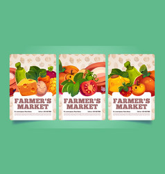 Farmers Market Posters With Farm Produce