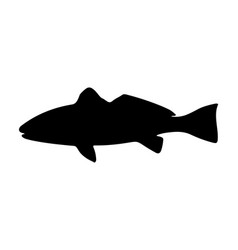 Red Drum Fish Silhouette Art