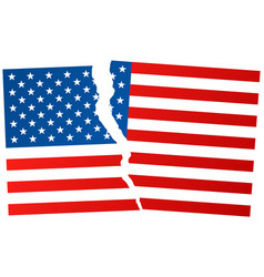 Broken Flag United States America