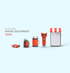 Hiking Equipment Store Mobile Application Red