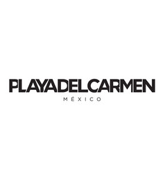 Playa Del Carmen In The Mexico Emblem Design