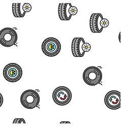 Used Tire Sale Shop Business Icons Set