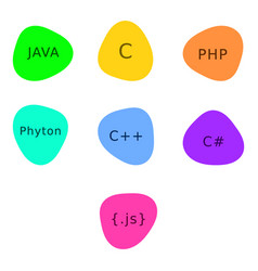 Set Programming Language Icon With Abstract Bac