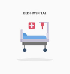 Bed Hospital Icon Flat