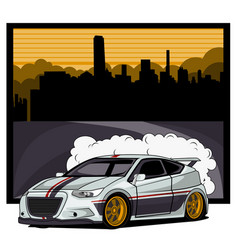 Car Honda Cr-zwith A City Background