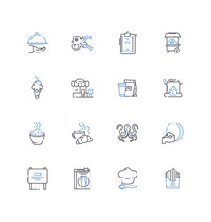 Digesting Line Icons Collection Absorption