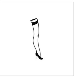 Female Trendy - Stockings Womens Legs Linear