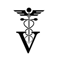 Isolated Caduceus And Vet Design