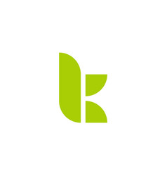 Letter Tk Abstract Green Geometric Logo