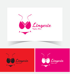 Lingerie Bra And Panty Logo Design Template