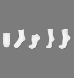 White Socks Realistic Mockup 3d Set