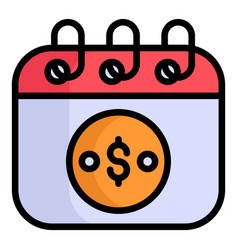 Payment Date Color Outline Icon Shopping