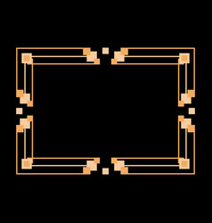 Art Deco Frame Vintage Linear Border Design