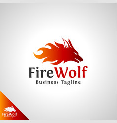 Fire Wolf Logo Template