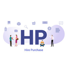 Hp Hire Purchase Concept With Big Word Or Text