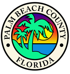 Coat Arms Palm Beach County In Florida Usa