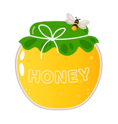 Cute Funny Jar Of Honey Character Hand Drawn