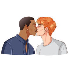 Lgbtq Gay Couple Kissing Each Other