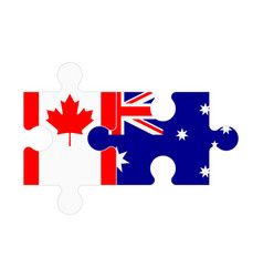 Puzzle Of Flags Of Canada And Australia