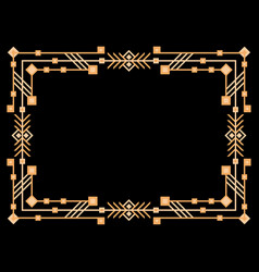 Art Deco Frame Vintage Linear Border Design