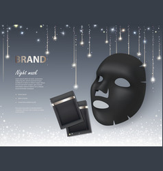 Cosmetic Banner With Night Facial Mask