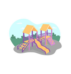 Outdoors Playground 2d Web Banner Poster