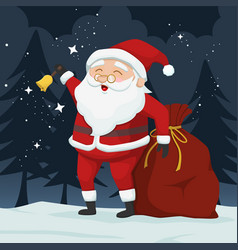 Santa Claus Cartoon Ringing Bell