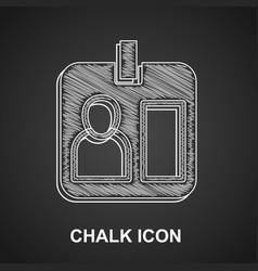 Chalk Press Journalist Vertical Badge Icon