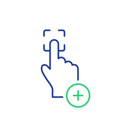 Finger Print Scan Line Icon