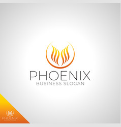 Phoenix Fire Wing Logo Template