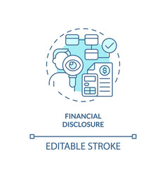 2d Financial Disclosure Blue Icon Concept