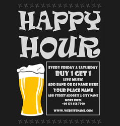 Happy Hour Beer Night Flyer Poster Design