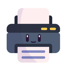 Isolated Cute Printer Office Icon