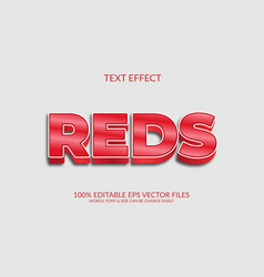 Reds Eps 3d Text Effect