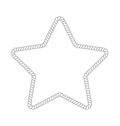 Star Shaped Rope Framefor Photo Or Picture In