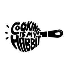 Cooking Is My Habbit Doodle Hand Drawing