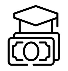 Graduation Economy Icon Outline Financial