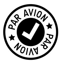 Par Avion Stamp On White